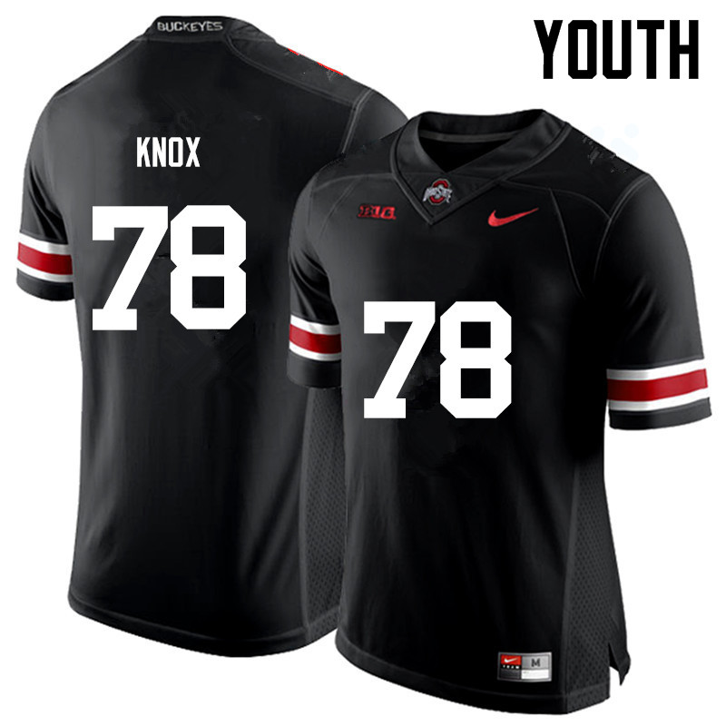 Ohio State Buckeyes Demetrius Knox Youth #78 Black Game Stitched College Football Jersey